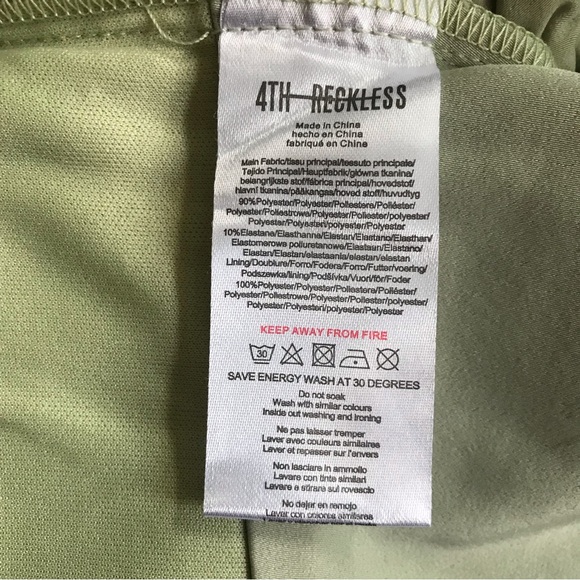 4th & Reckless Mint Rosaria Silky Surplice Crop Camisole, M - Picture 7 of 7